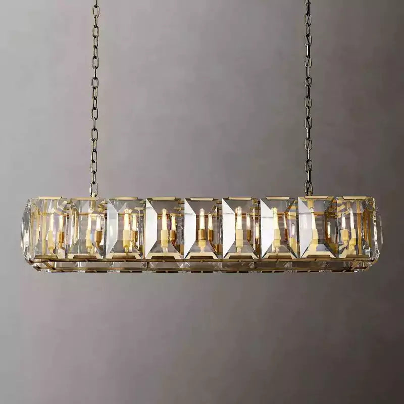 Harlowa Crystal Rectangular Chandelier 62"