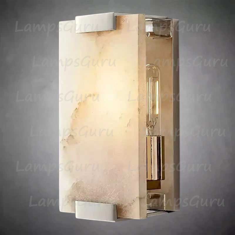 Hand-Carved Alabaster Sconce