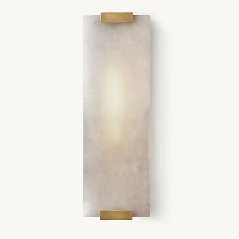 Hand-Carved Alabaster Grand Sconce