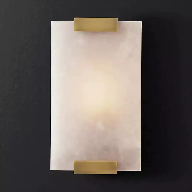 Hand-Carved Alabaster Sconce