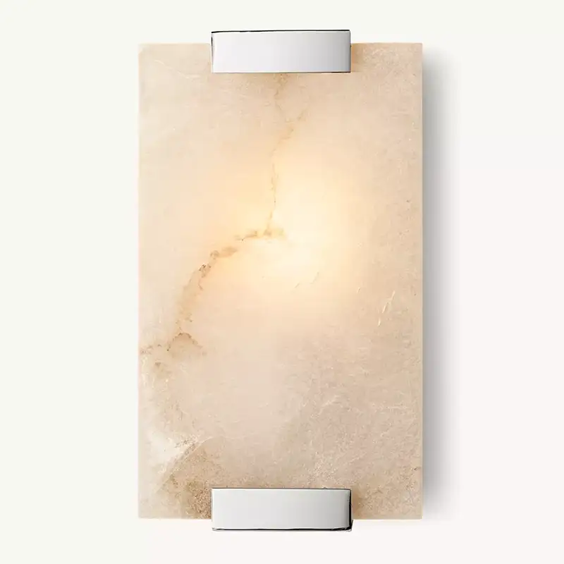 Hand-Carved Alabaster Sconce