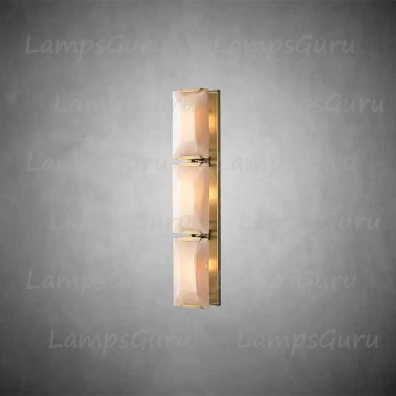 Harlowa Calcite Triple Sconce