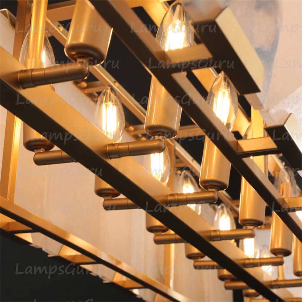 Harlowa Calcite Rectangular Chandelier 54"