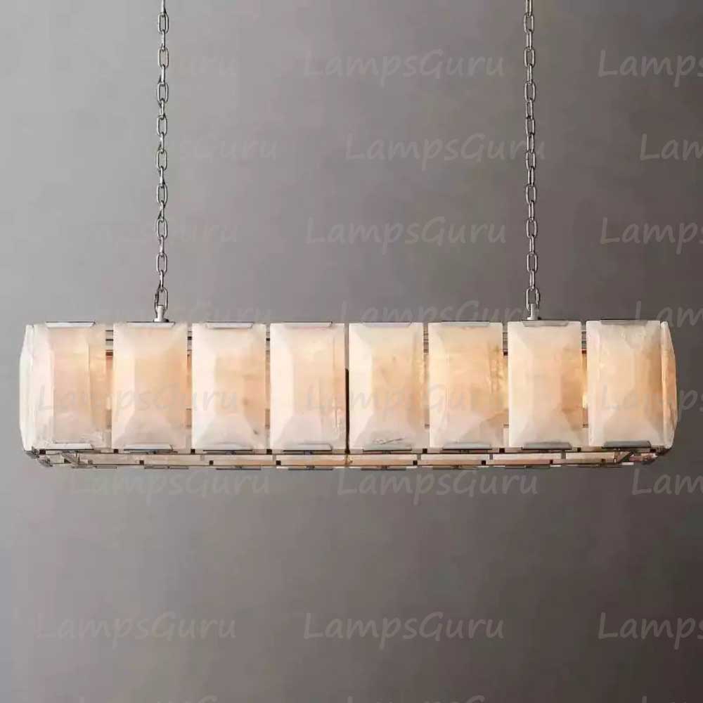 Harlowa Calcite Rectangular Chandelier 54"