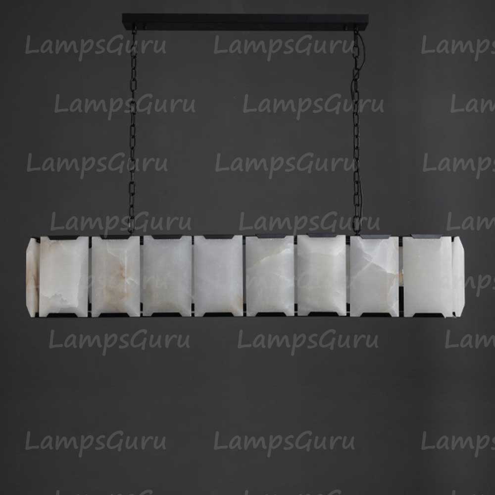 Harlowa Calcite Rectangular Chandelier 54"