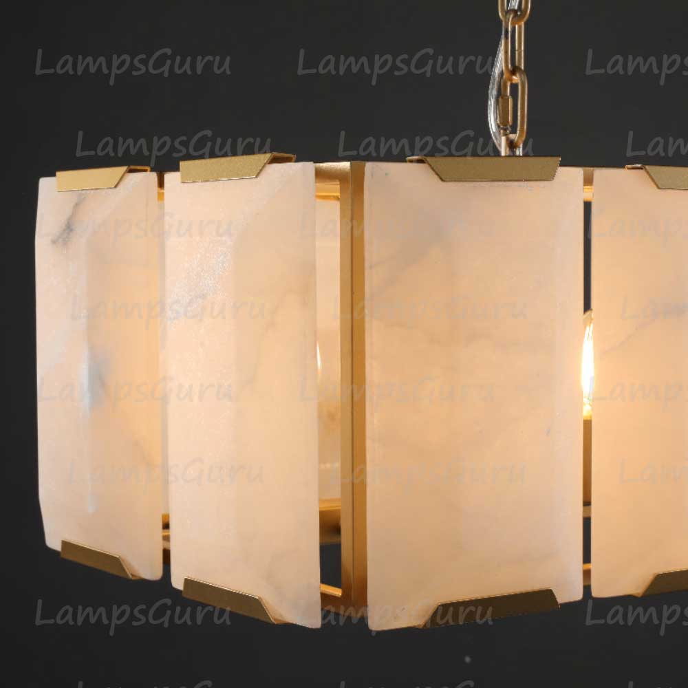Harlowa Calcite Rectangular Chandelier 54"