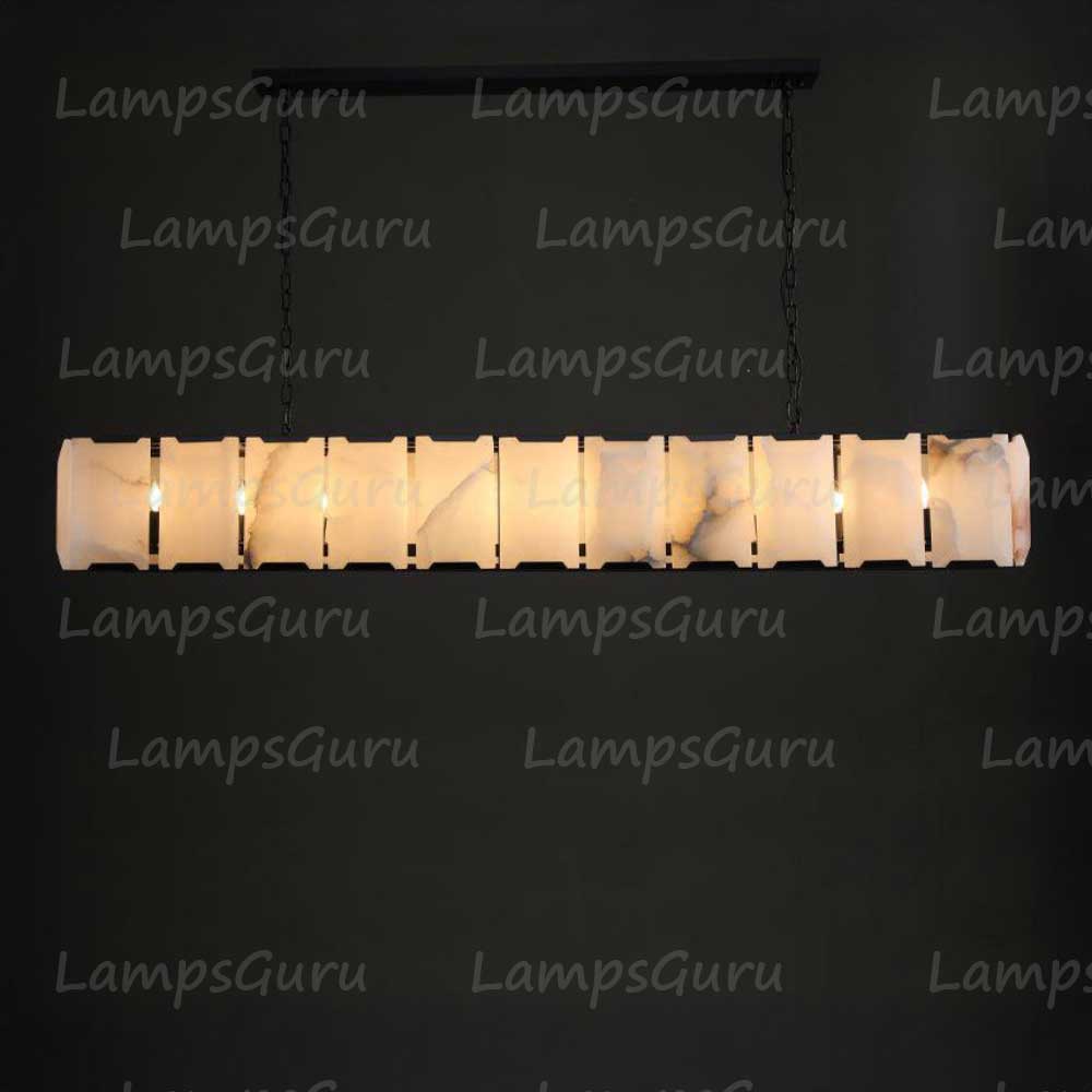 Harlowa Calcite Rectangular Chandelier 74"