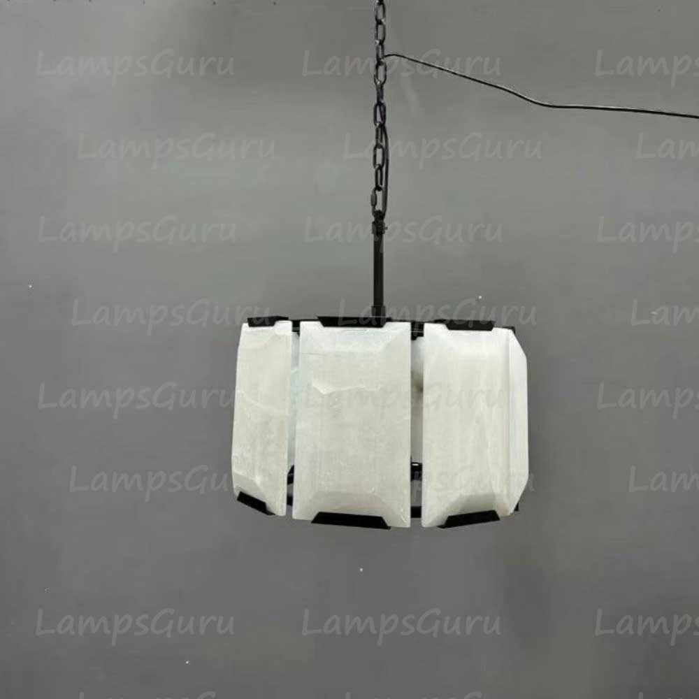 Harlowa Calcite Round Chandelier 19"