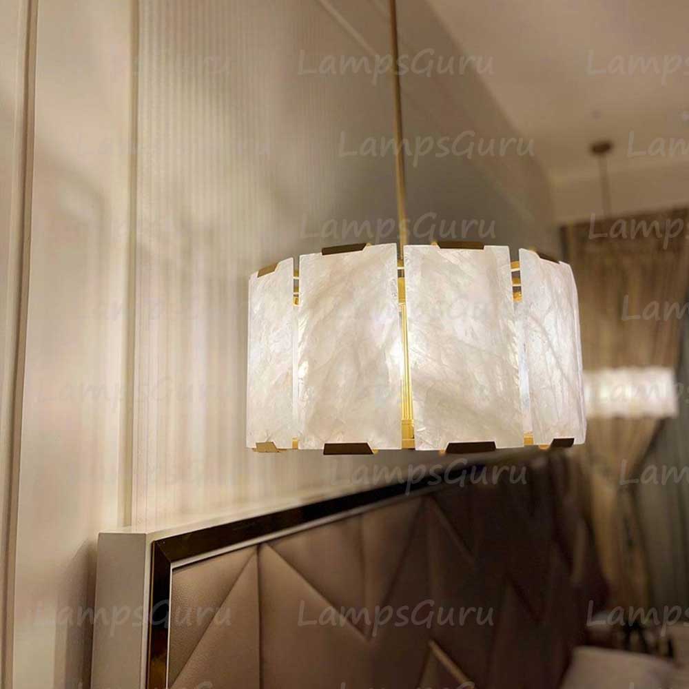 Harlowa Calcite Round Chandelier 19"