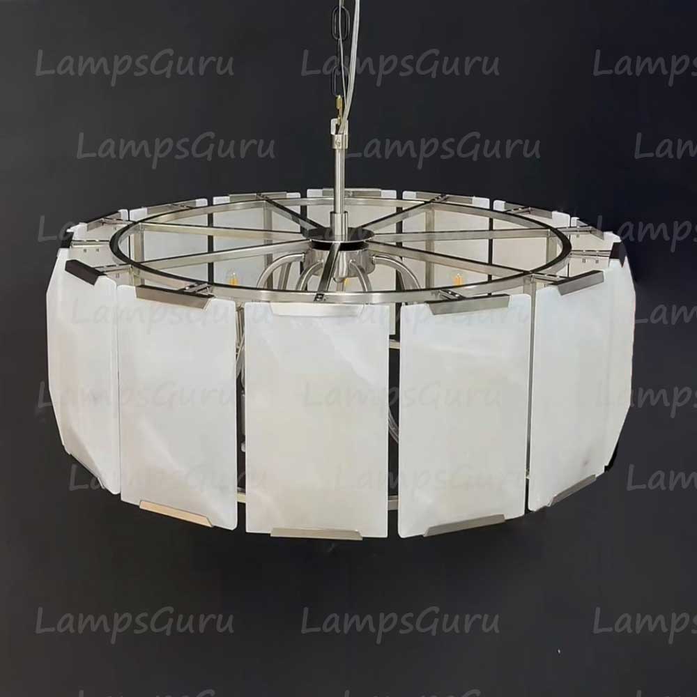 Harlowa Calcite Round Chandelier 31"