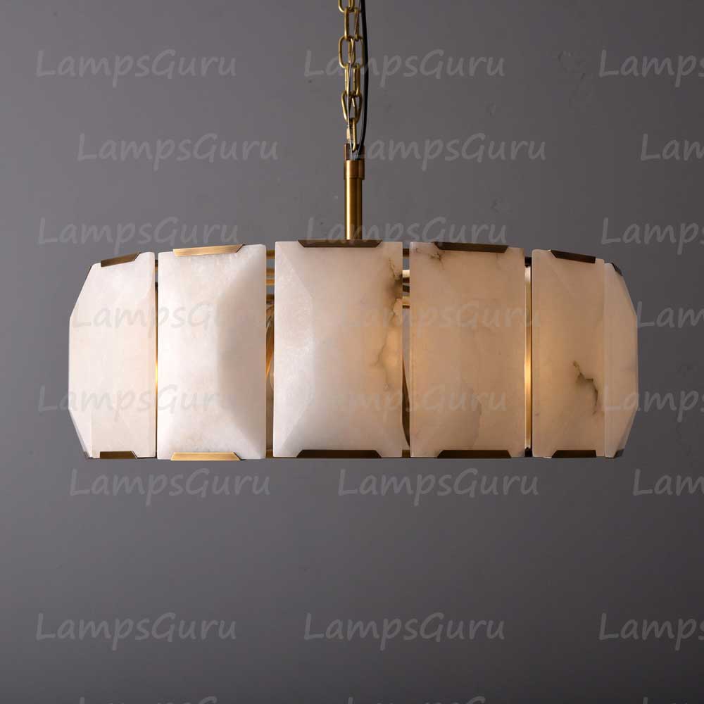 Harlowa Calcite Round Chandelier 31"