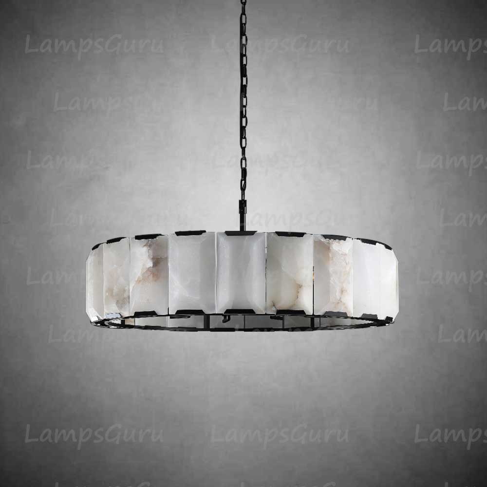 Harlowa Calcite Round Chandelier 43"