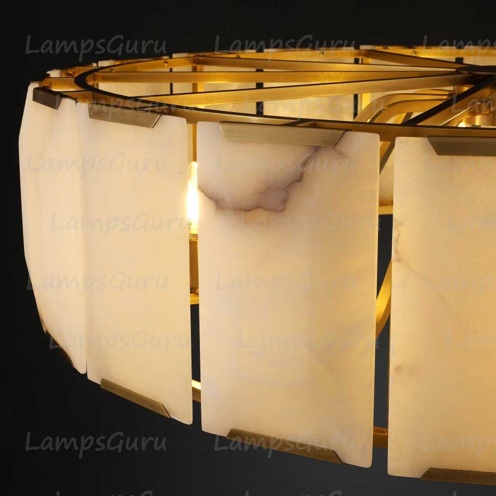 Harlowa Calcite Round Chandelier 43"