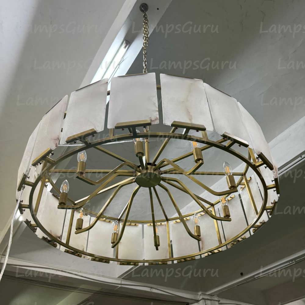 Harlowa Calcite Round Chandelier 43"