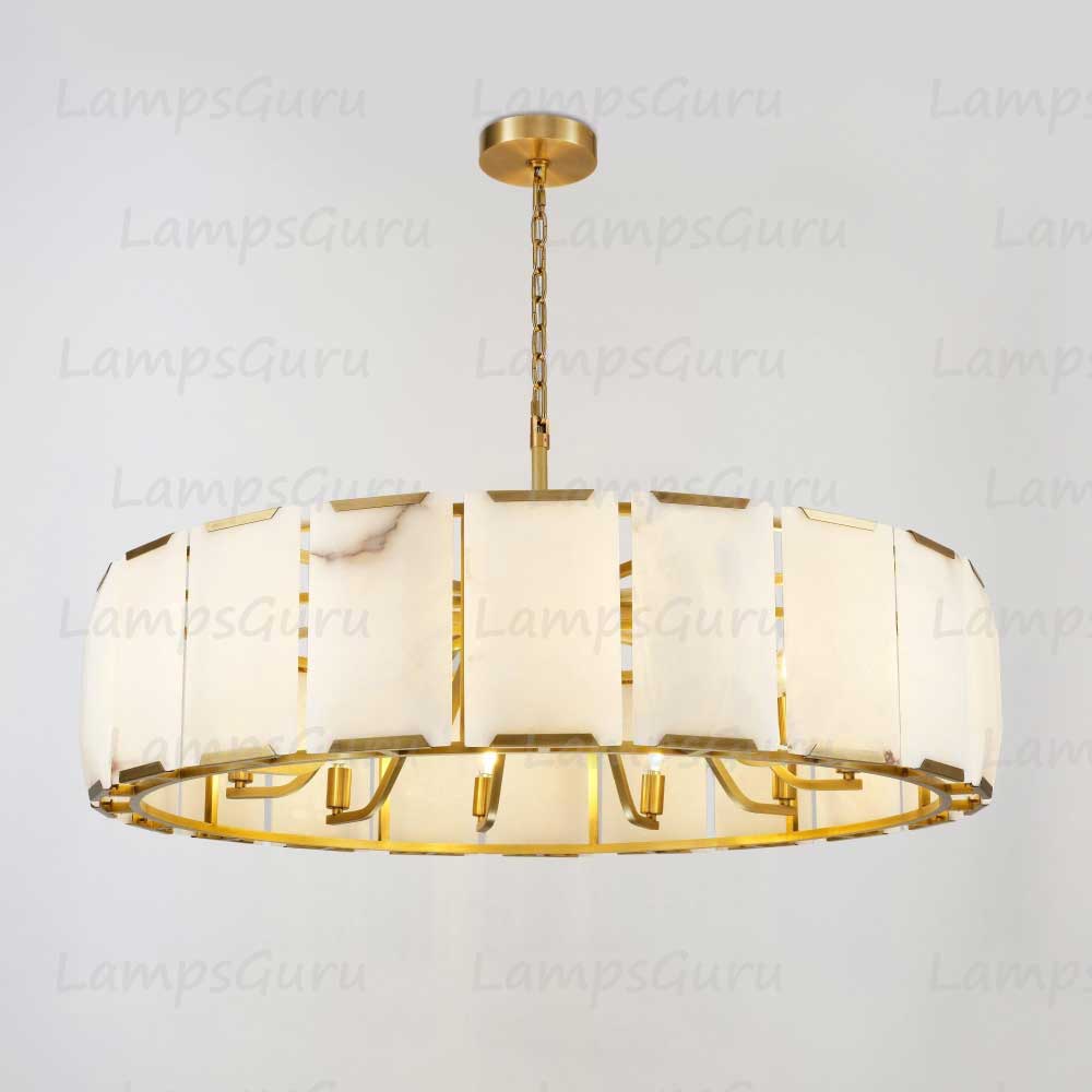Harlowa Calcite Round Chandelier 43"