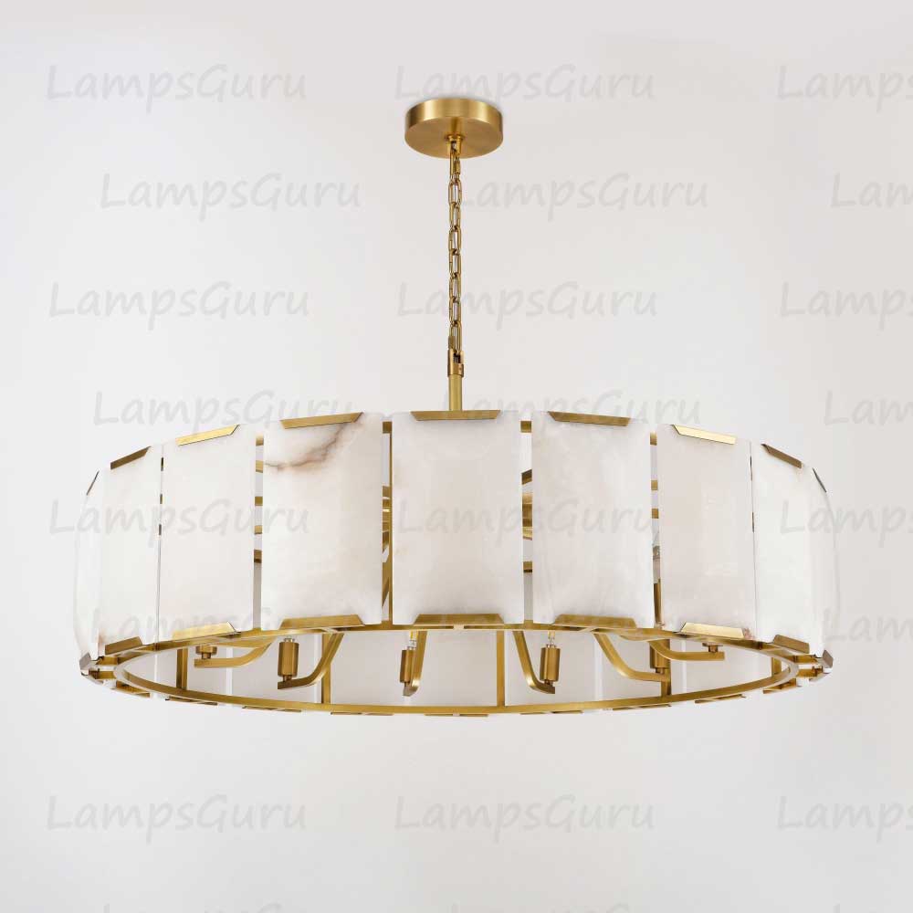 Harlowa Calcite Round Chandelier 43"