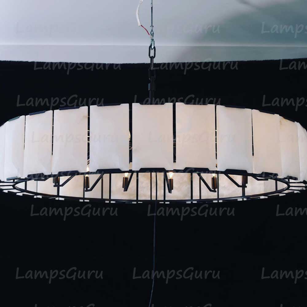 Harlowa Calcite Round Chandelier 60"