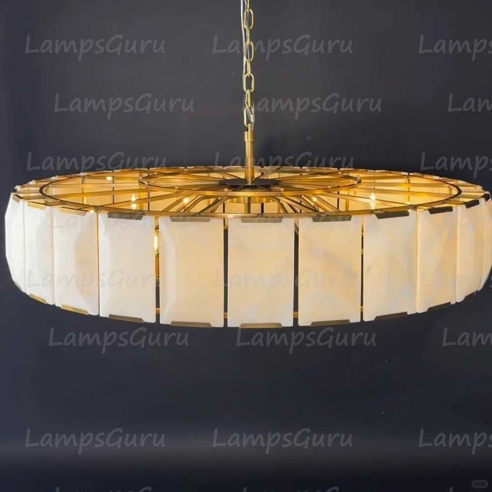 Harlowa Calcite Round Chandelier 60"