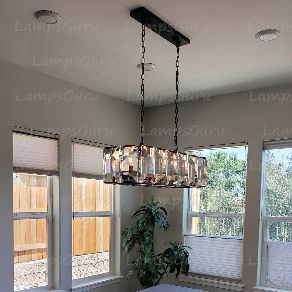 Harlowa Crystal Rectangular Chandelier 42"