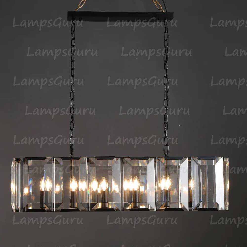 Harlowa Crystal Rectangular Chandelier 42"