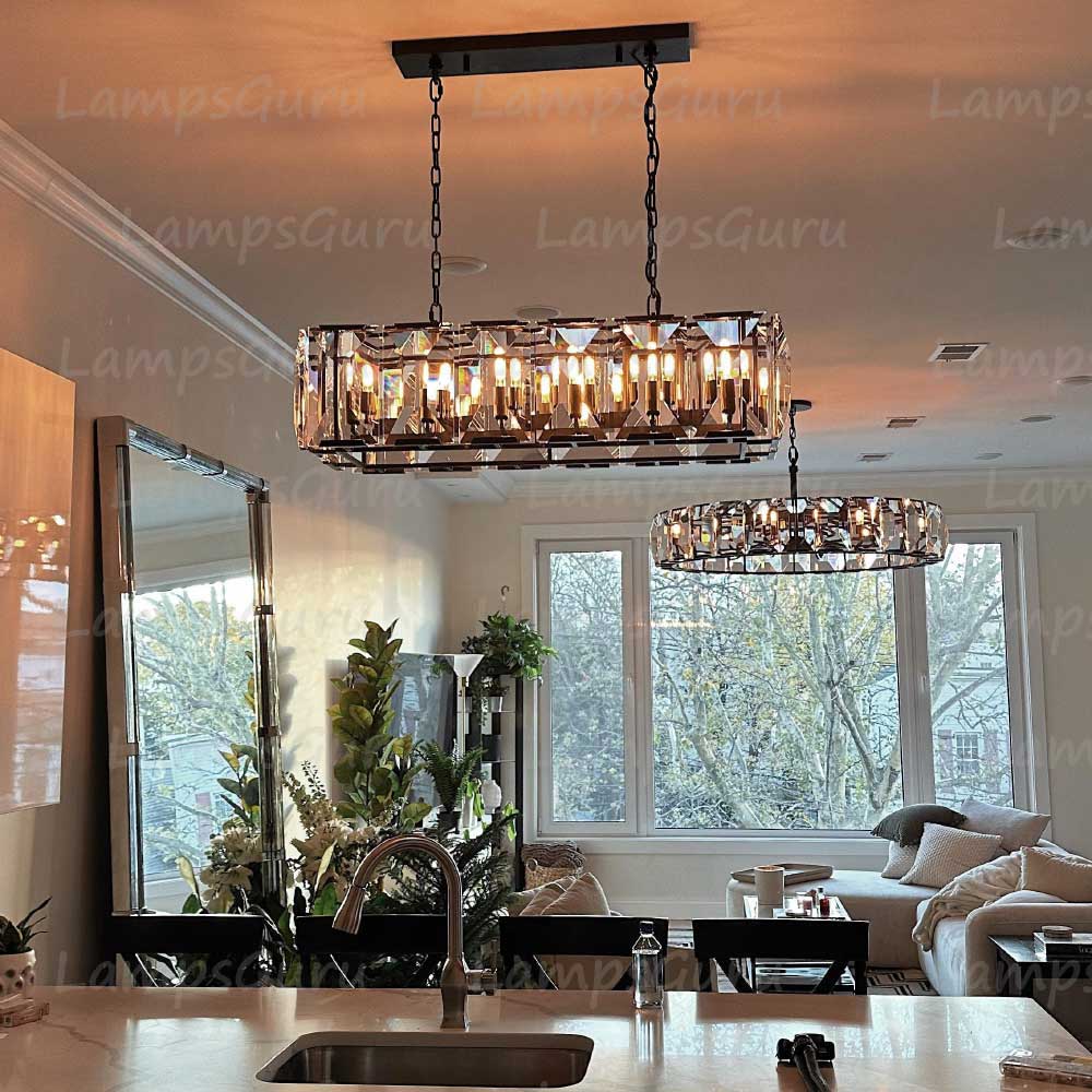 Harlowa Crystal Rectangular Chandelier 42"