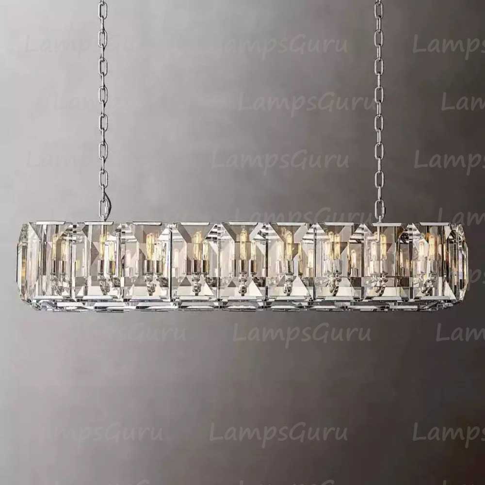 Harlowa Crystal Rectangular Chandelier 62"