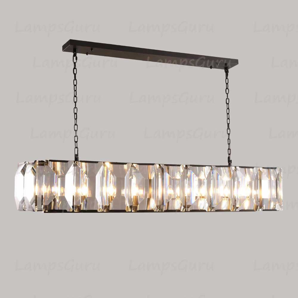 Harlowa Crystal Rectangular Chandelier 62"