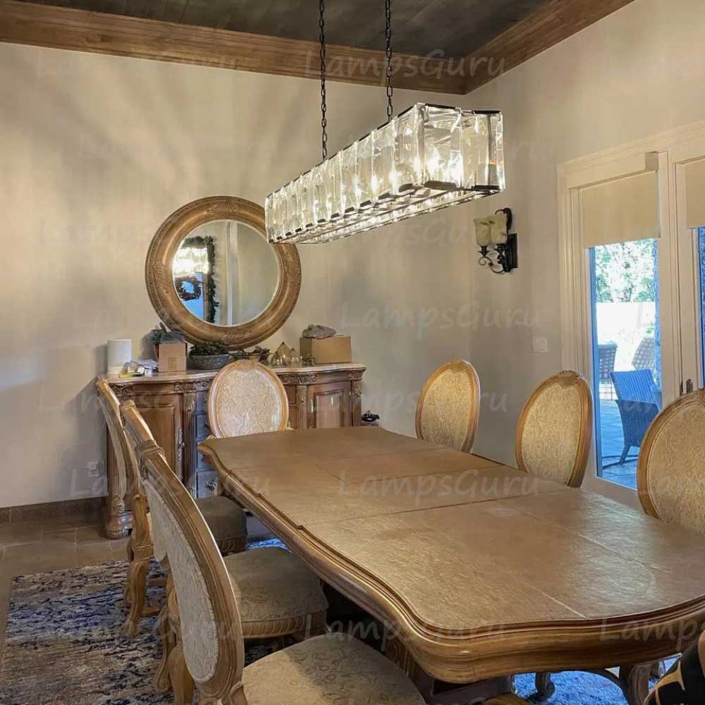 Harlowa Crystal Rectangular Chandelier 62"