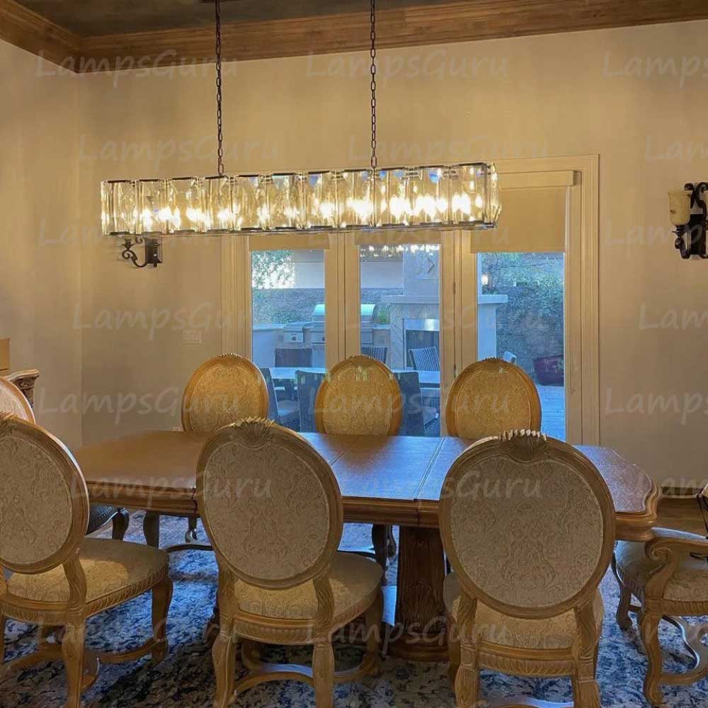 Harlowa Crystal Rectangular Chandelier 62"