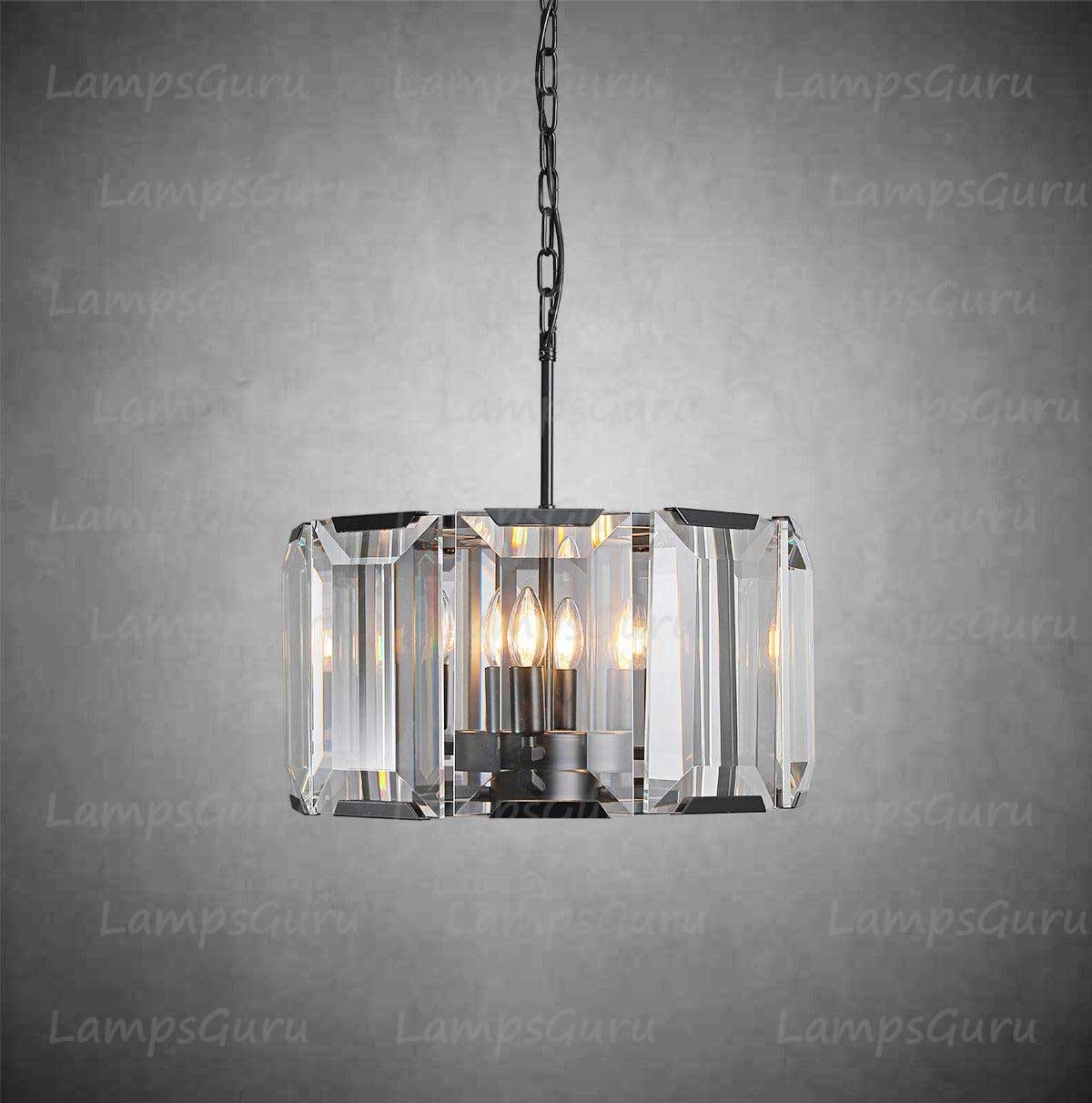 LG Harlew Crystal Round Chandelier 19"