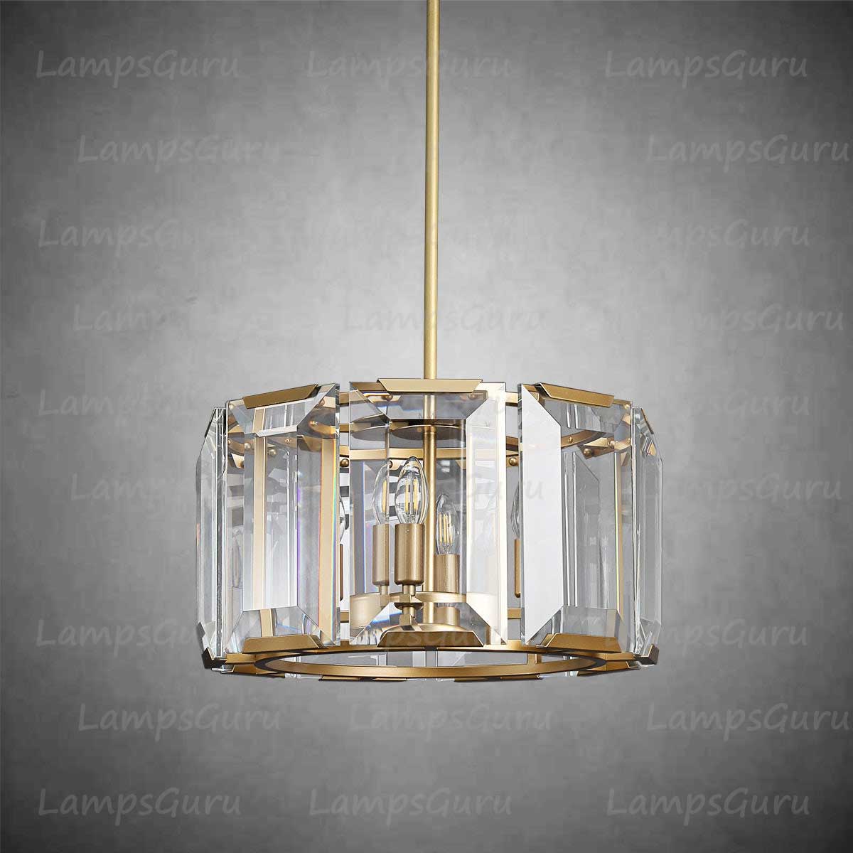 LG Harlew Crystal Round Chandelier 19"