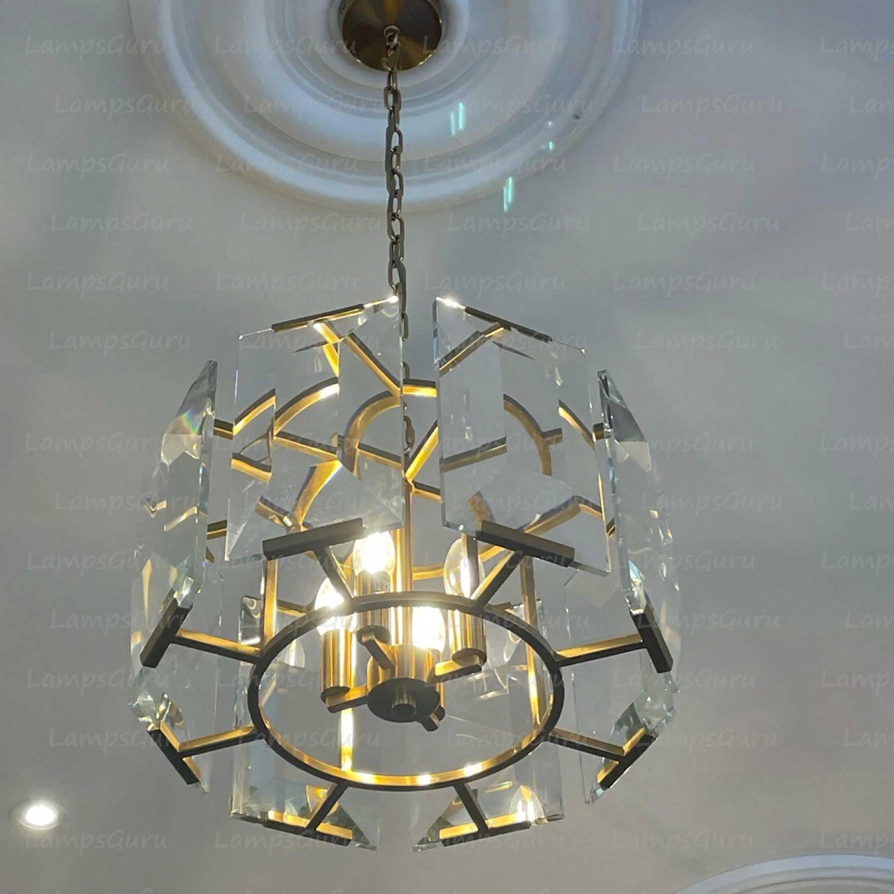LG Harlew Crystal Round Chandelier 19"