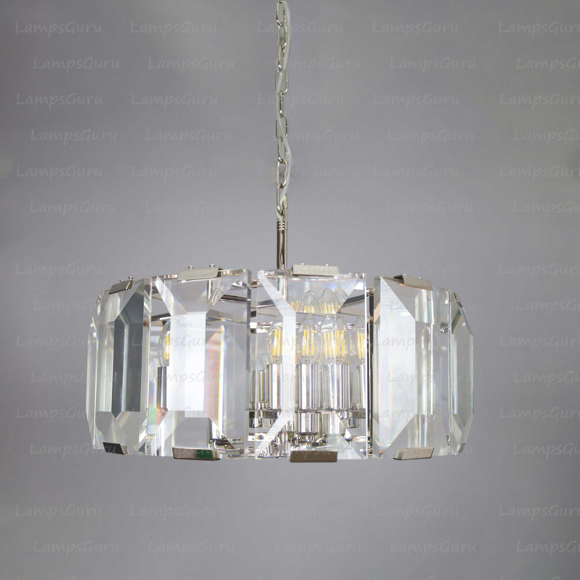 LG Harlew Crystal Round Chandelier 19"