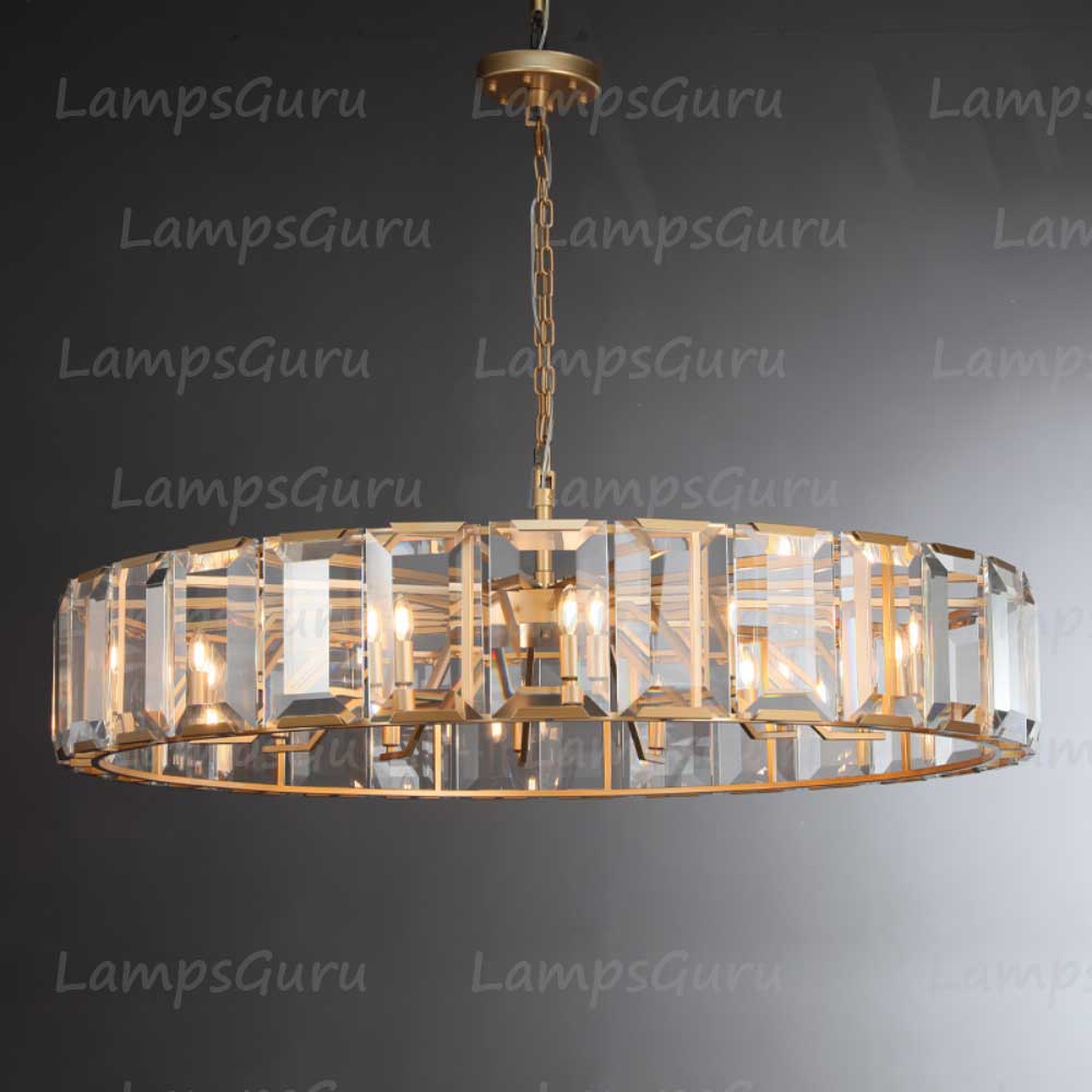 Harlowa Crystal Round Chandelier 60"