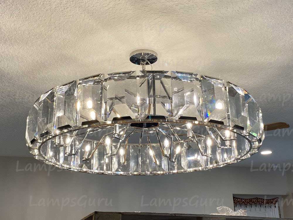 Harlowa Crystal Round Chandelier 60"
