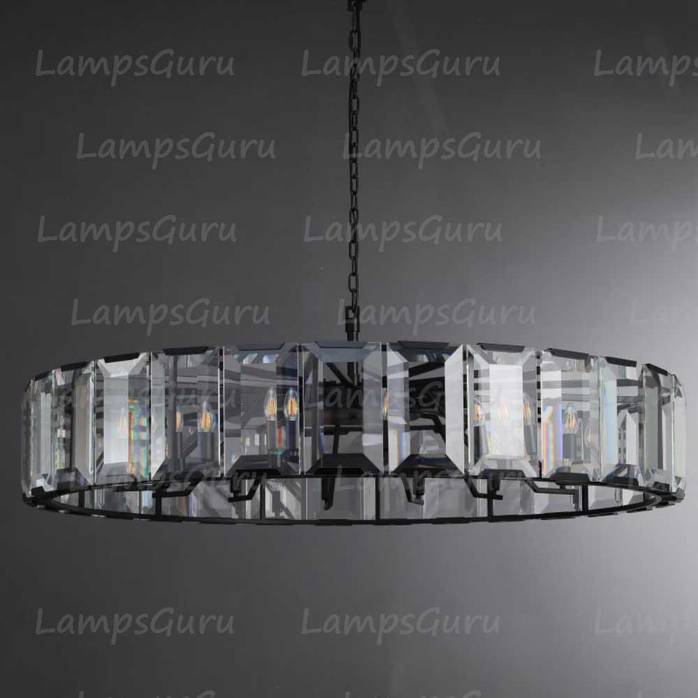 Harlowa Crystal Round Chandelier 60"