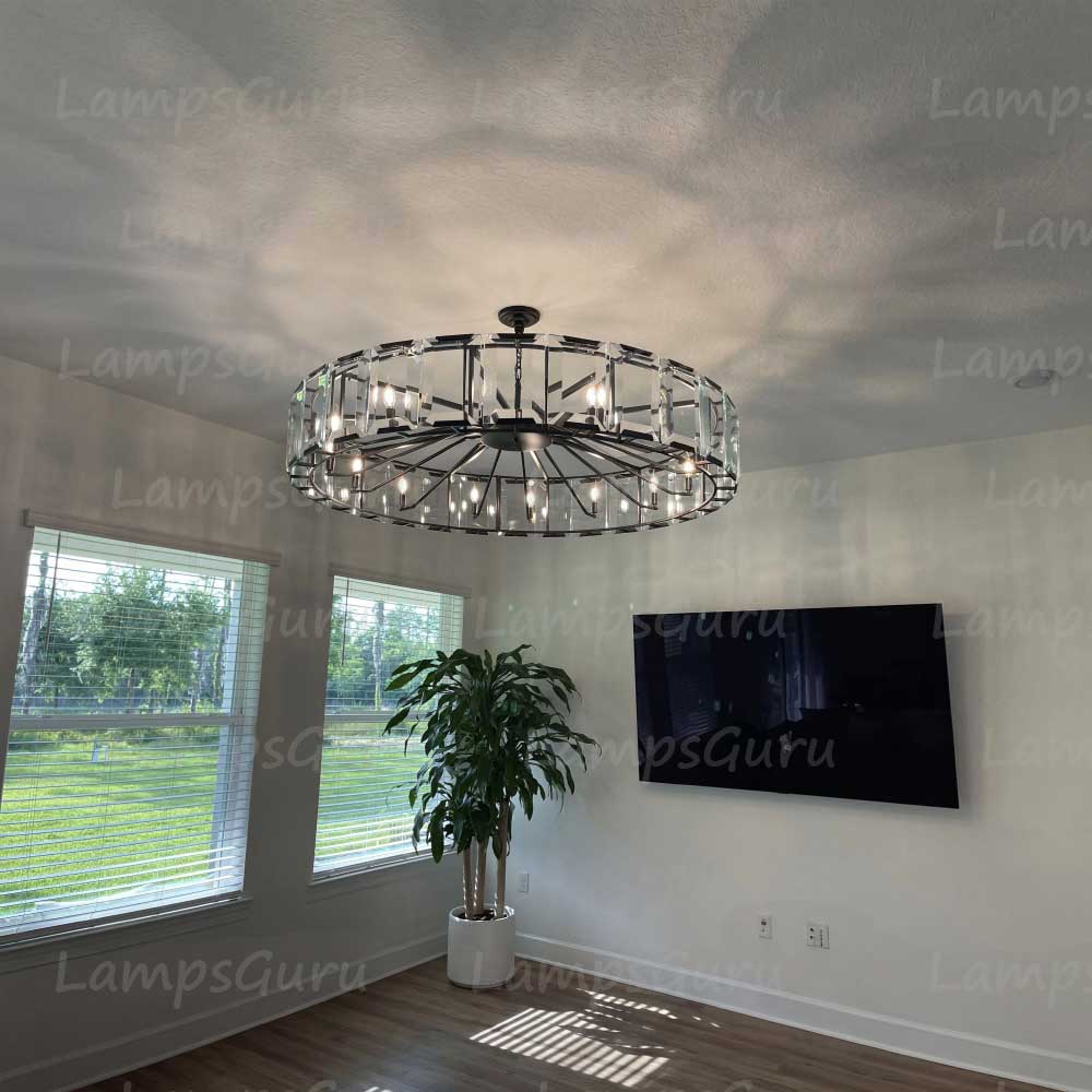 Harlowa Crystal Round Chandelier 60"