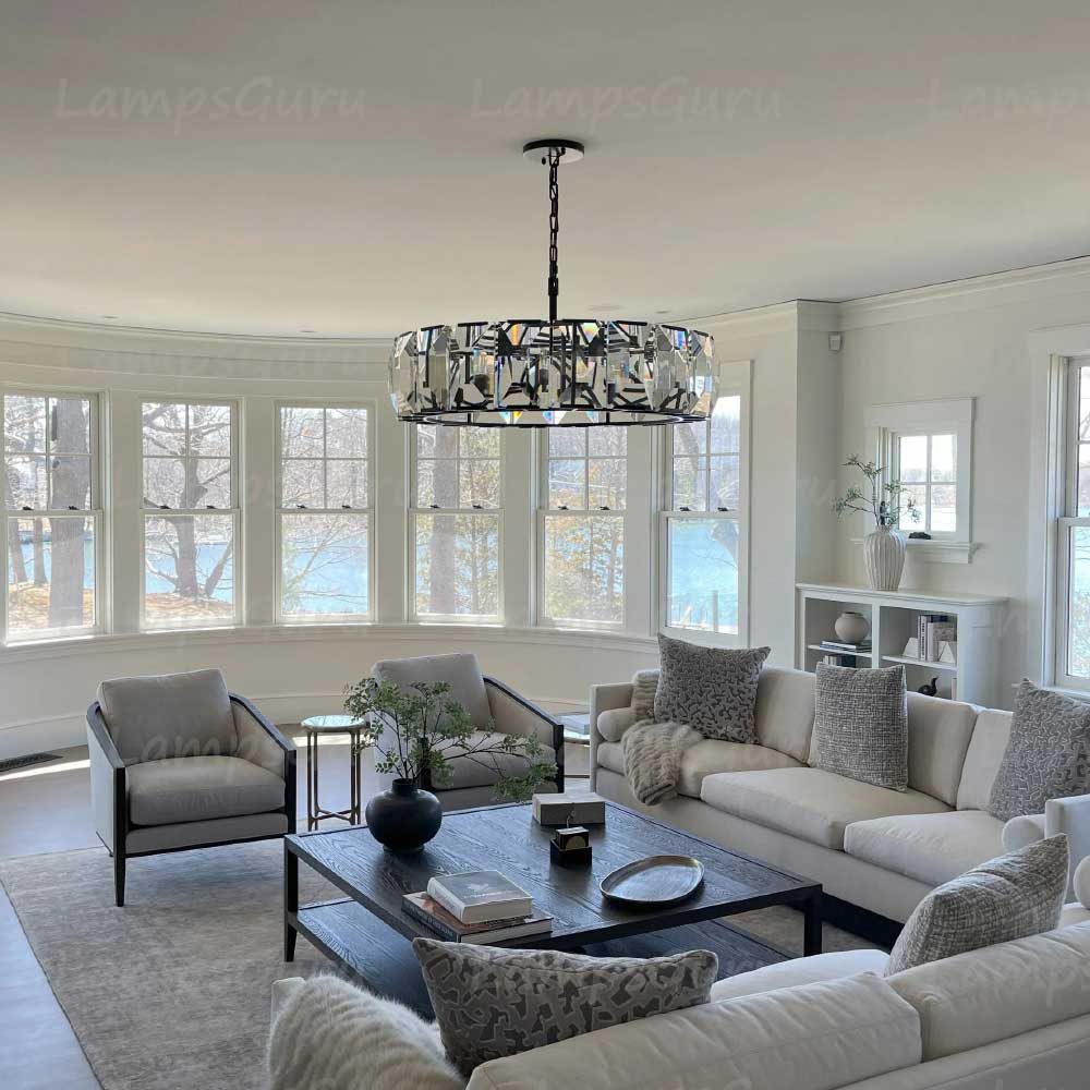 Harlowa Crystal Round Chandelier 43"