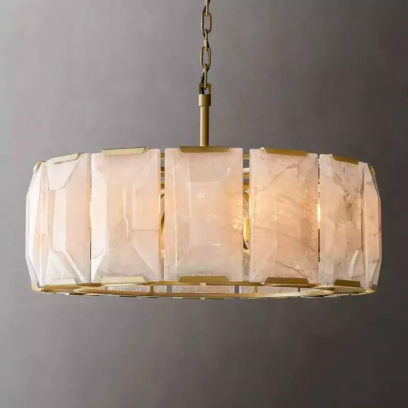 Harlowa Calcite Round Chandelier 31"