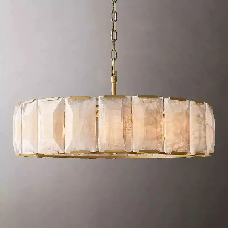 Harlowa Calcite Round Chandelier 43"