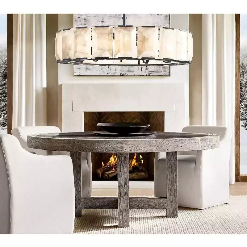 Harlowa Calcite Round Chandelier 43"