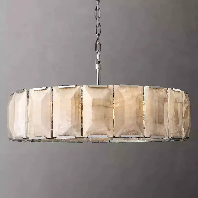 Harlowa Calcite Round Chandelier 43"