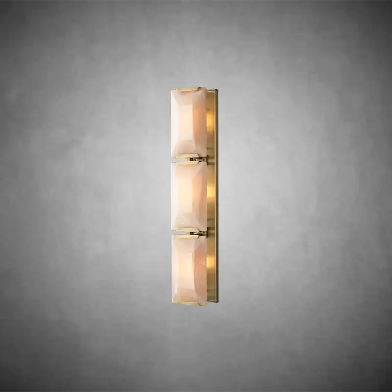 Harlowa Calcite Triple Sconce