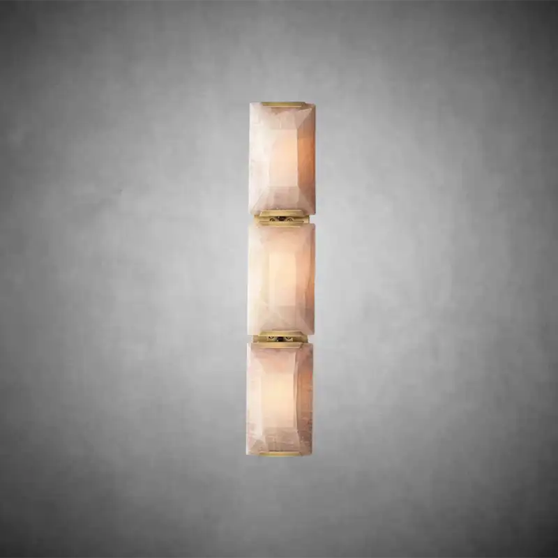 Harlowa Calcite Triple Sconce