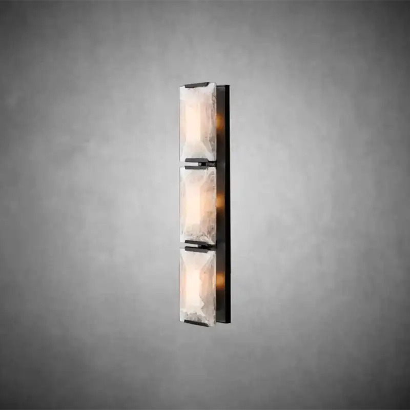Harlowa Calcite Triple Sconce