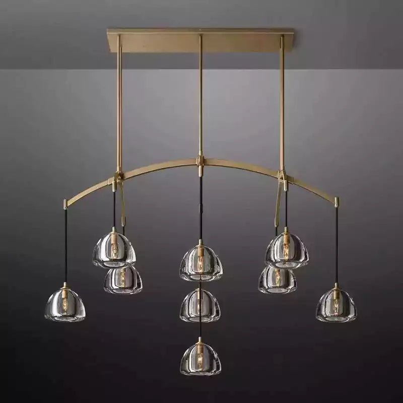 Hemispherey Linear Chandelier 54"