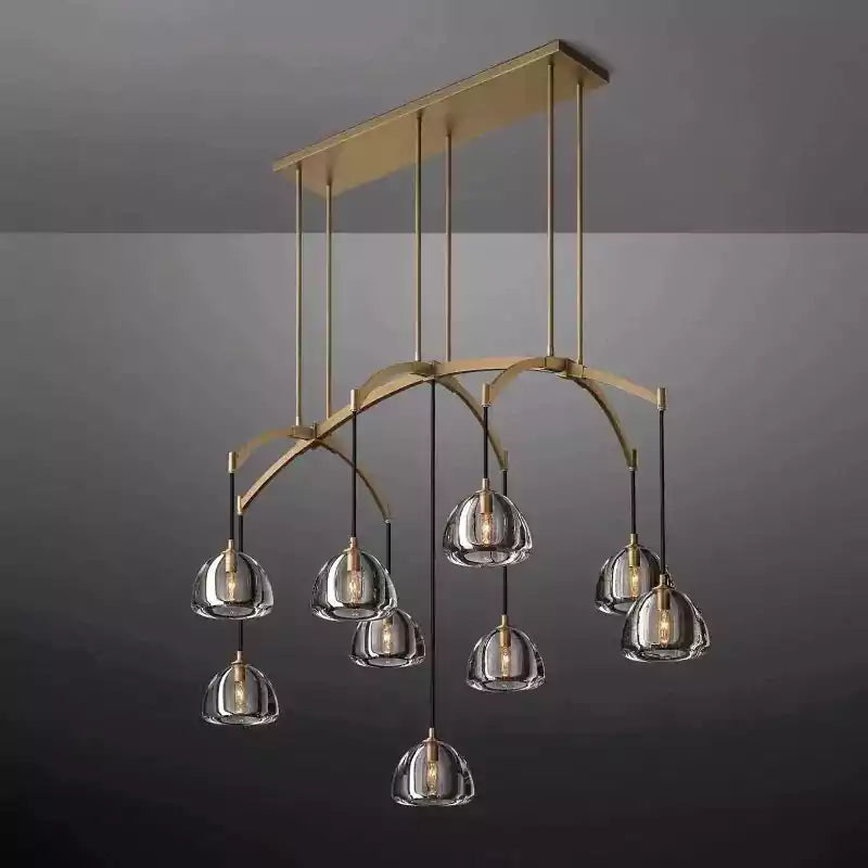Hemispherey Linear Chandelier 54"