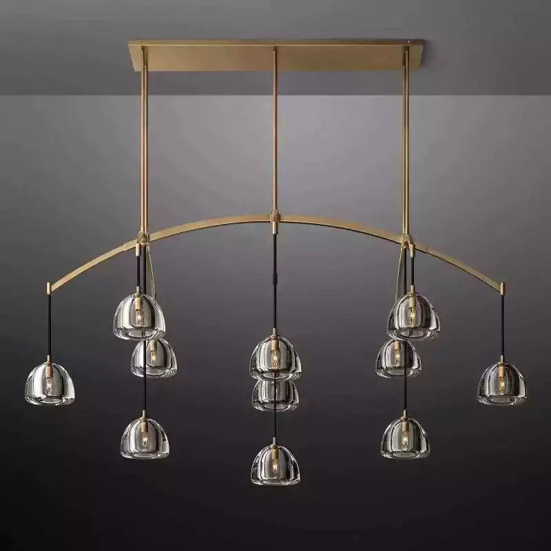 Hemispherey Linear Chandelier 72"