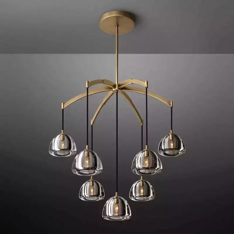 Hemispherey Round Chandelier 36"