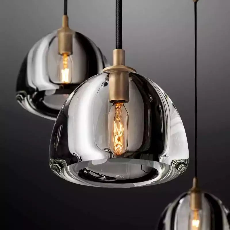 Hemispherey Round Chandelier 36"